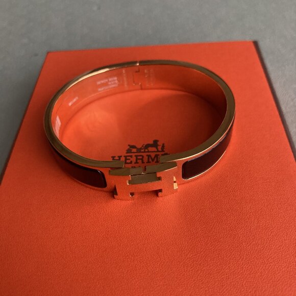 clic clac H bracelet Gold Black Small - Picture 5 of 8